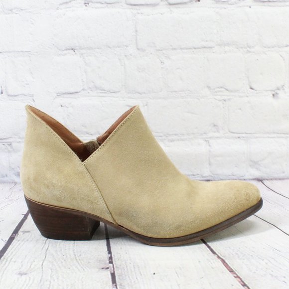 Hush Shoes - *HUSH Women's Tan Leather Slip On Ankle Heeled Boots Size 37